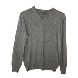 Emi Maglia Wool Cashmere Blend‎ Italian Soft Warm Pullover V-Neck Grey Sweater M
